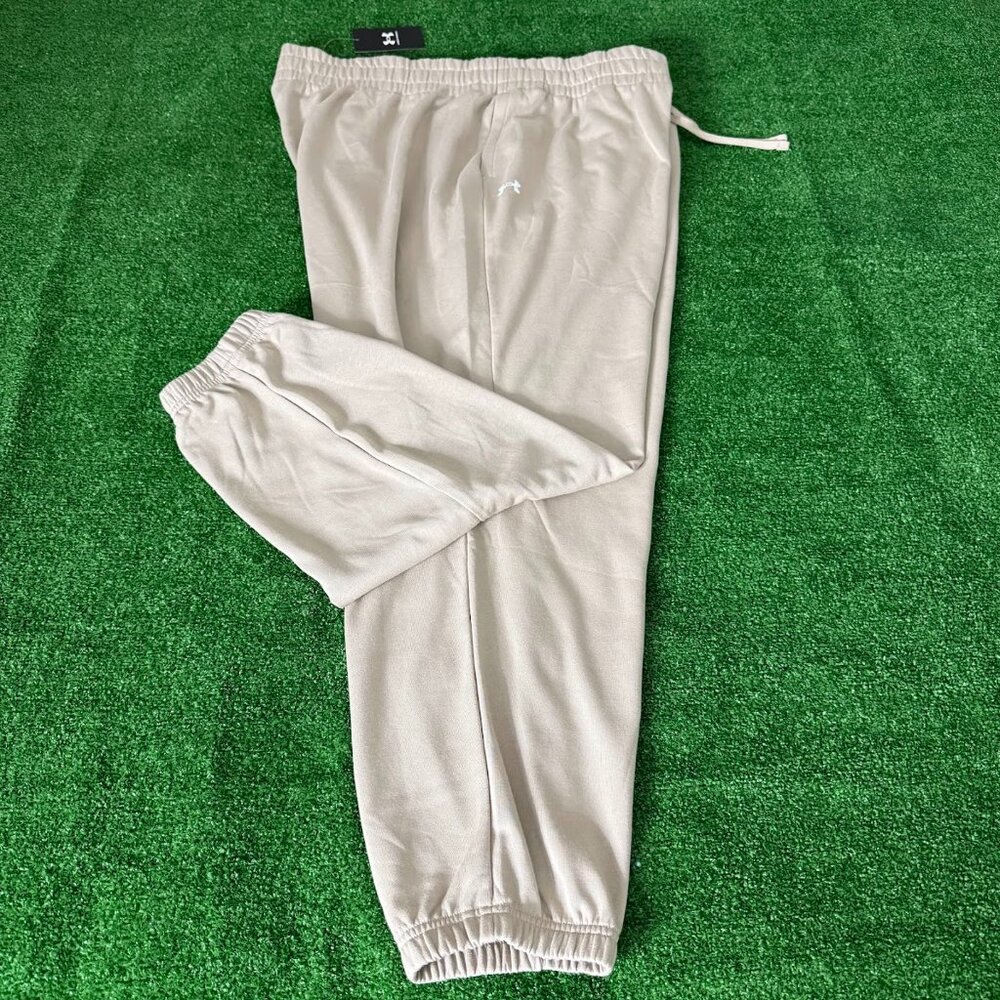 Under Armour Rival French Terry Solid Beige Loose Fit Jogger Pants Plus 3X NWT
